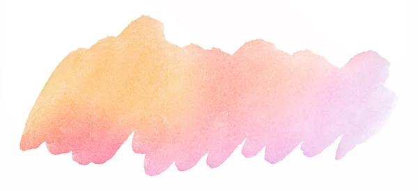 Kağıt Üzerinde Doğal Lekeleri Olan Pastel Renklerde Suluboya Lekeler Fırçayla — Stok fotoğraf