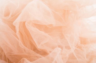 Hafif kumaş örgü Dantel desenli ahşap masa üzerinde kumaş dokusuna güzel bol dökümlü arka plan