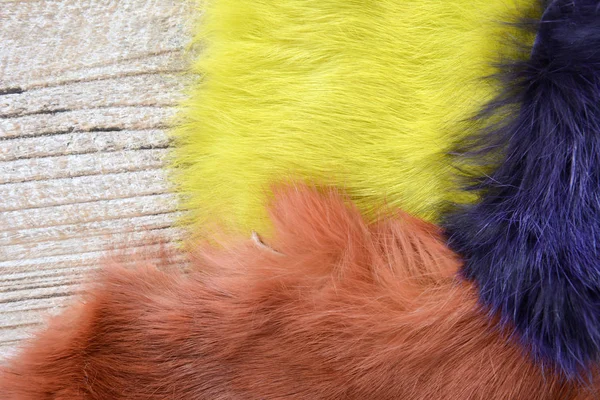 Fundo tricolor de peças naturais de pele — Fotografia de Stock