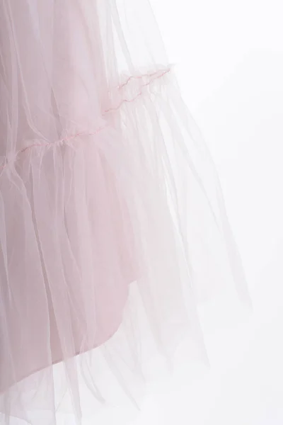 Jupe rose en tulle sur blanc — Photo