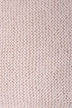 Biege örme doku parçası. El yapımı kadın hobi