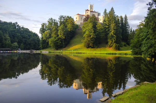 Trakoscan Bednja Croatia July 2019 Picturesque Landscape Trakoscan Castle Croatia — стоковое фото