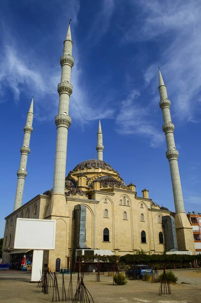 Mesquita Com Quatro Minaretes Cidade Manavgat Turquia — Fotografia de Stock