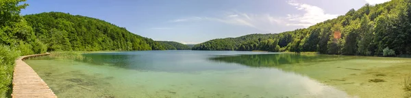 Malebná Letní Krajina Parku Plitvice Jezer Chorvatsko — Stock fotografie