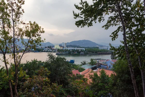 Vista Del Molo Tramonto Nha Trang Vietnam — Foto Stock