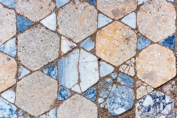 Textura Abstrata Com Pavimentação Piso Mármore Antigo — Fotografia de Stock