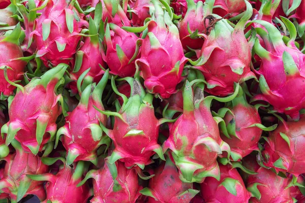 Maturare Pitaya Fresche Frutto Del Drago Mercato — Foto Stock