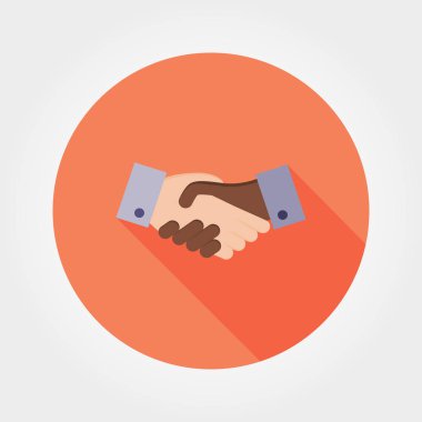 El sıkışma. Web ve mobil uygulama için simge. Beyaz bir arka plan üzerinde vektör çizim. Düz tasarım stili