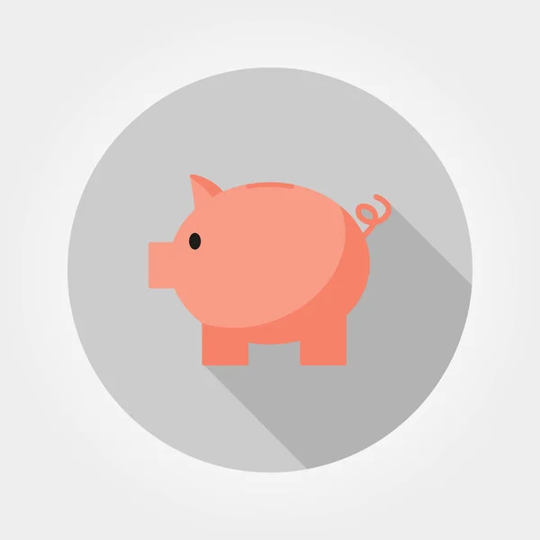 Piggy Bank Webes Mobil Alkalmazás Ikon Egy Fehér Háttér Vektor — Stock Vector