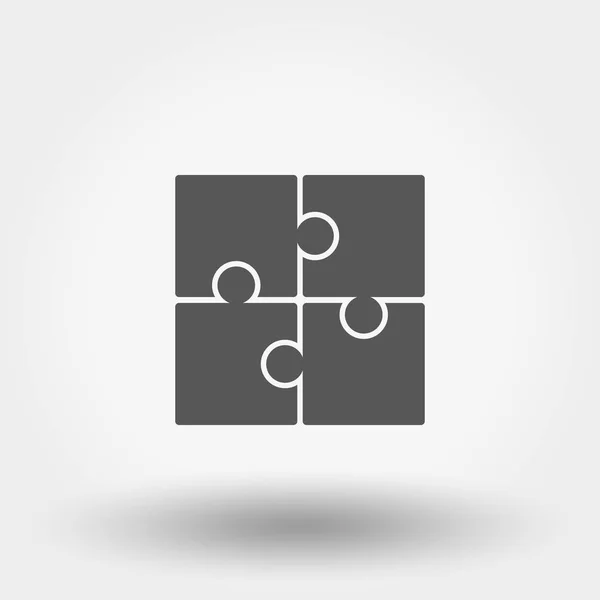 Puzzel Silhouet Pictogram Voor Web Mobiele Applicatie Vectorillustratie Een Witte — Stockvector