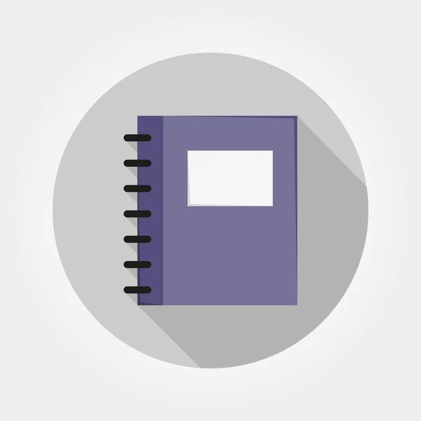 ノートブック シルエット Web およびモバイル アプリケーションのアイコン 白の背景にベクトル イラスト フラットなデザイン スタイル — ストックベクタ
