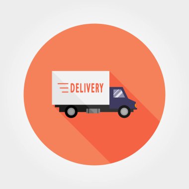 Araba Servisi. Teslimat günde 24 saat. Web ve mobil uygulama için simge. Beyaz bir arka plan üzerinde vektör çizim. Düz tasarım stili
