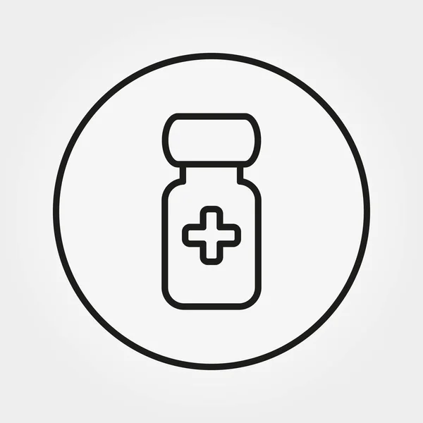 Medicine Jar Cross Universal Icon Web Mobile Application Vector Illustration — Stock Vector