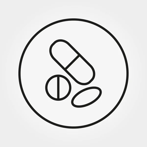 Pills Universal Icon Web Mobile Application Vector Illustration White Background — Stock Vector