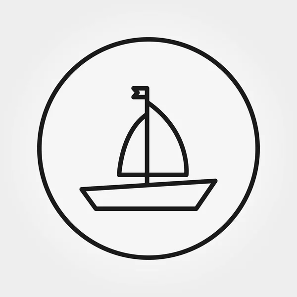 Лодка Игрушка Универсальный Значок Веб Мобильного Приложения Векторная Иллюстрация Белом — стоковый вектор