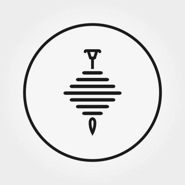 Yula. Web ve mobil uygulama için evrensel simgesi. Beyaz bir arka plan üzerinde vektör çizim. Düzenlenebilir ince çizgi.