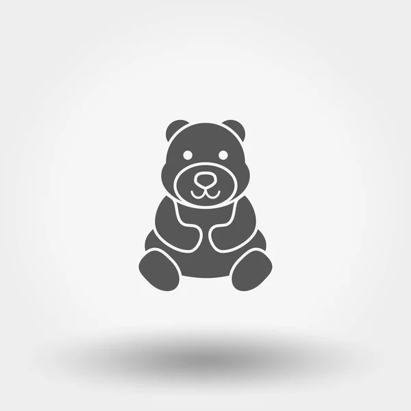 Teddy Bear Toy Silhouette Icon Web Mobile Application Vector Illustration — 스톡 벡터