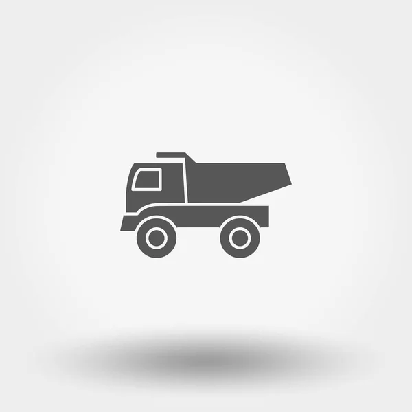 Brinquedo Caminhão Basculante Silhueta Ícone Para Aplicação Web Móvel Ilustração — Vetor de Stock
