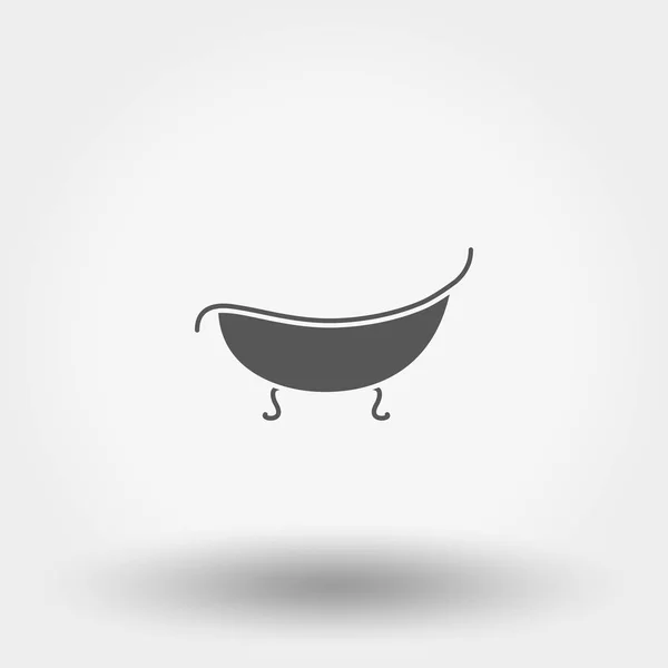 Baby Bath Silhouette Icon Web Mobile Application Vector Illustration White — Wektor stockowy