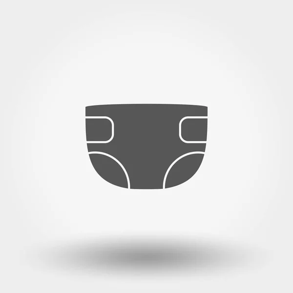 Pannolino Silhouette Icona Applicazioni Web Mobile Illustrazione Vettoriale Sfondo Bianco — Vettoriale Stock