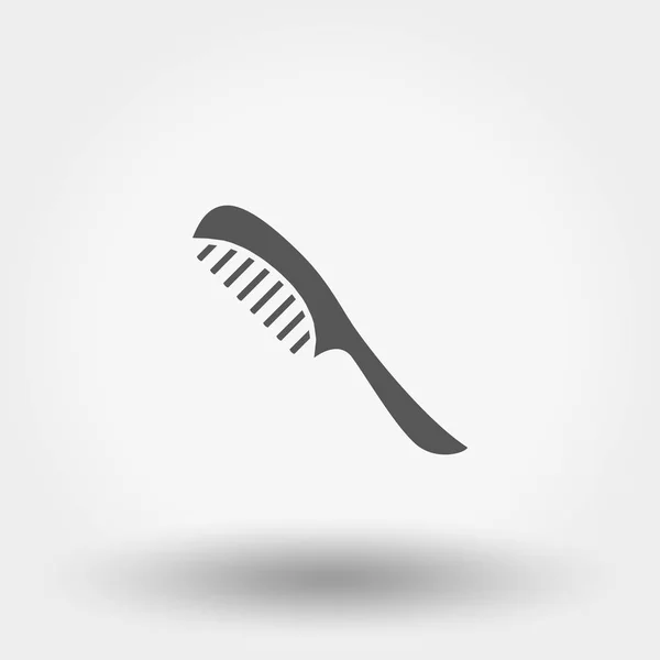 Saç Fırçası Kret Siluet Web Mobil Uygulama Için Simge Beyaz — Stok Vektör