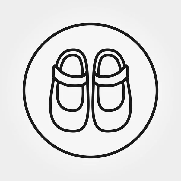 Детские Туфли Универсальный Значок Веб Мобильного Приложения Векторная Иллюстрация Белом — стоковый вектор