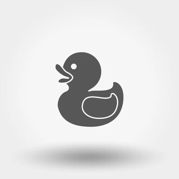 Rubber Duck Toy Silhouette Icon Web Mobile Application Vector Illustration — Wektor stockowy