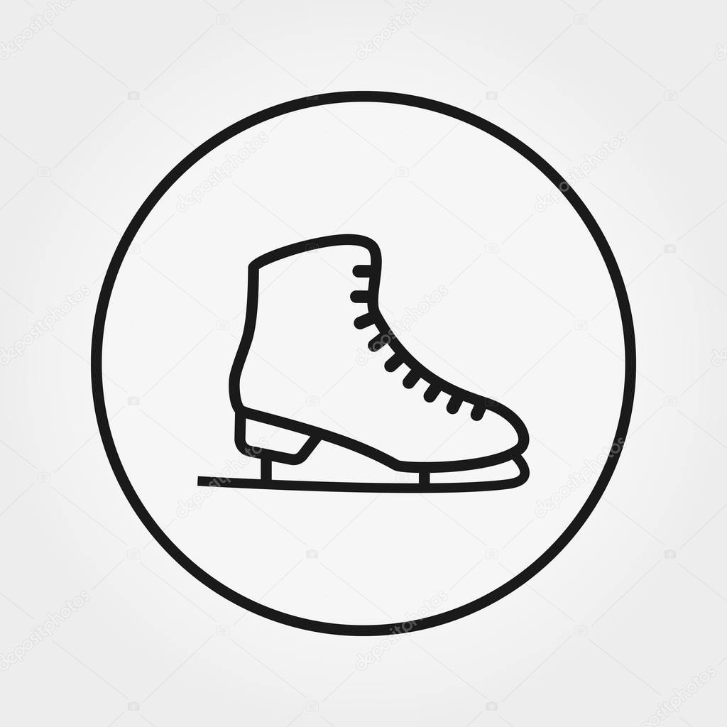 Skates. Universal icon for web and mobile application. Vector illustration on a white background. Editable Thin line.