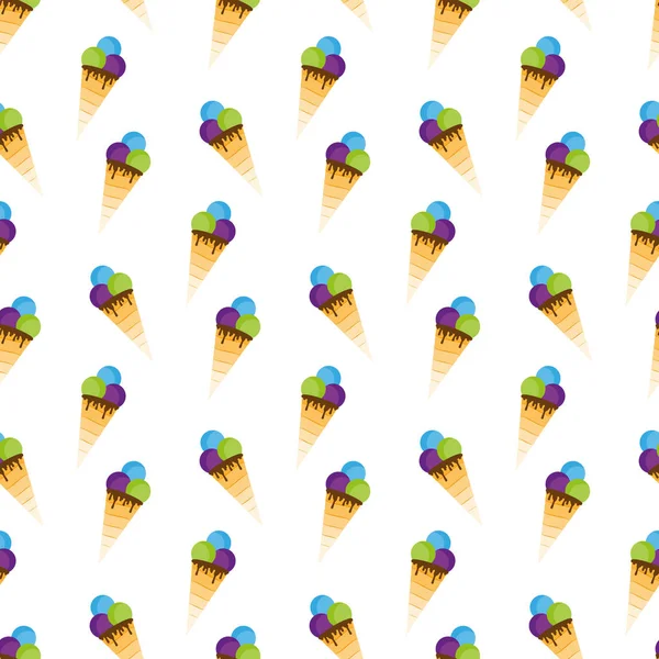 Glace Illustration Vectorielle Sur Fond Blanc Modèle Sans Couture Peut — Image vectorielle