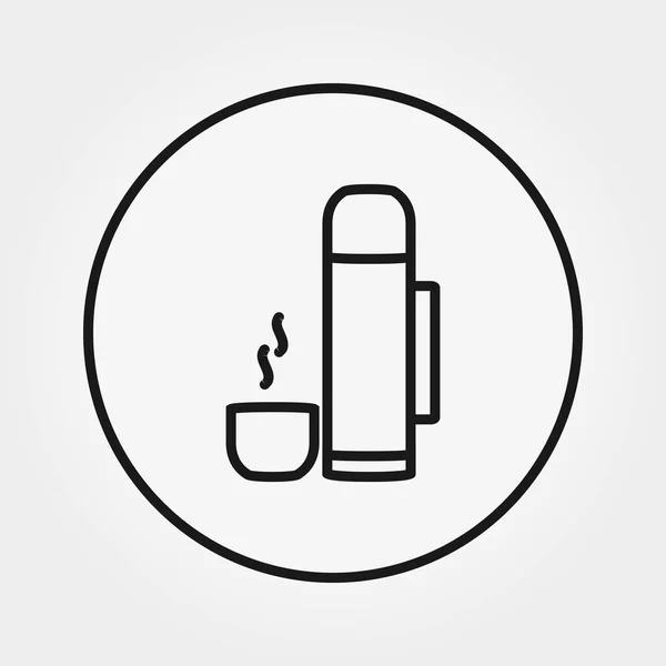 Botella Termo Icono Universal Para Aplicaciones Web Móviles Ilustración Vectorial — Archivo Imágenes Vectoriales