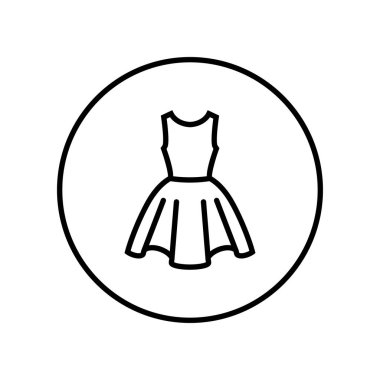 Elbise. Simge. Düzenlenebilir İnce çizgi. Vektör çizimi.