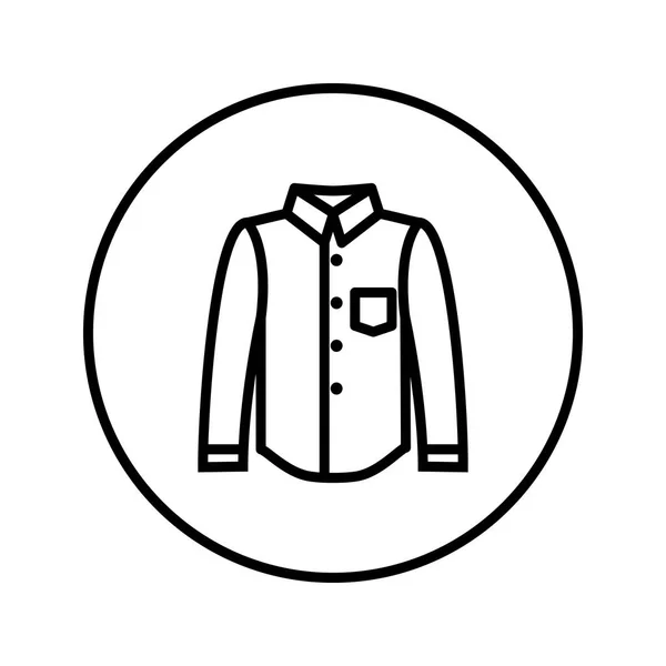 Klassieke shirt. Pictogram. Bewerkbare dunne lijn. Vector illustratie. — Stockvector