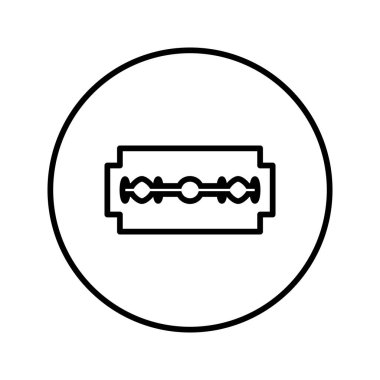 Ustura Bıçağı. Simge. Düzenlenebilir ince çizgi. Vektör illüstrasyonu.