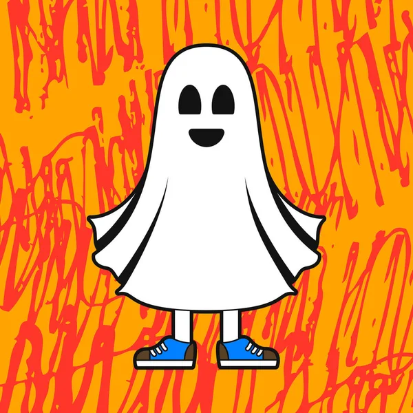 Friendly Ghost Costume Halloween — Stock Vector