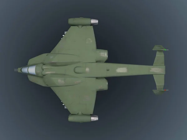Fighter Renderowania Myśliwca — Zdjęcie stockowe