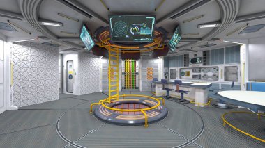 Kontrol odası / 3d Cg işlenmesini kontrol odası.