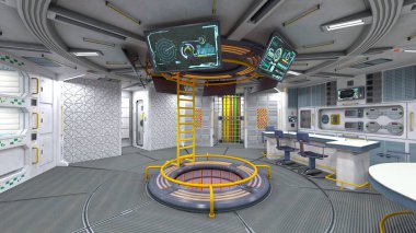 Kontrol odası / 3d Cg işlenmesini kontrol odası.