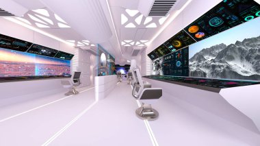 Kontrol odası / 3d Cg işlenmesini kontrol odası.