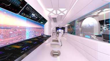 Kontrol odası / 3d Cg işlenmesini kontrol odası.