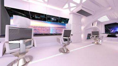 Kontrol odası / 3d Cg işlenmesini kontrol odası.