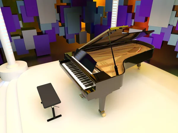 Grand piano/3D CG rendering of the grand piano.