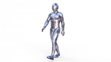 Robot yürüme / 3d Cg işleme yürüyen robot.