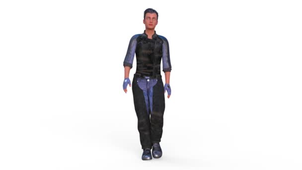 Super héros de marche / 3D rendu 3D d'un super héros de marche .
