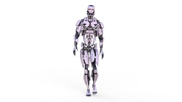 Walking Robot Rendering Walking Robot — Stockvideo