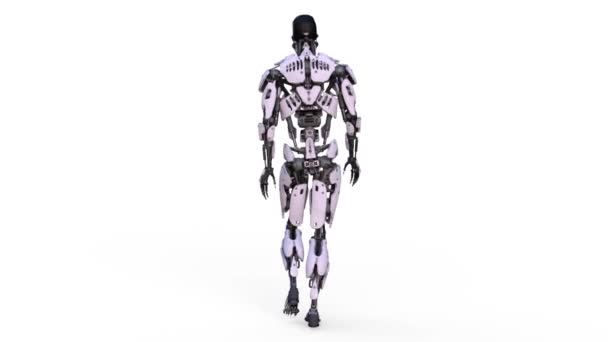 Walking Robot Rendering Walking Robot — Stock Video