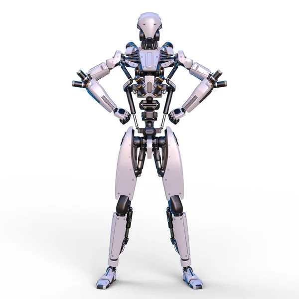 Robot Rendering Van Een Robot — Stockfoto