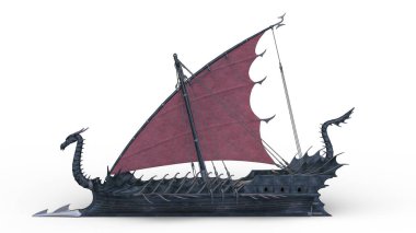 Dragon Tekne / 3d Cg işleme bir ejderha tekne.