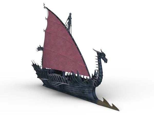 Dragon Boat Rendering Dragon Boat — стоковое фото