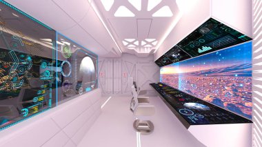 Kontrol odası / 3d Cg işlenmesini kontrol odası.