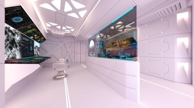 Kontrol odası / 3d Cg işlenmesini kontrol odası.